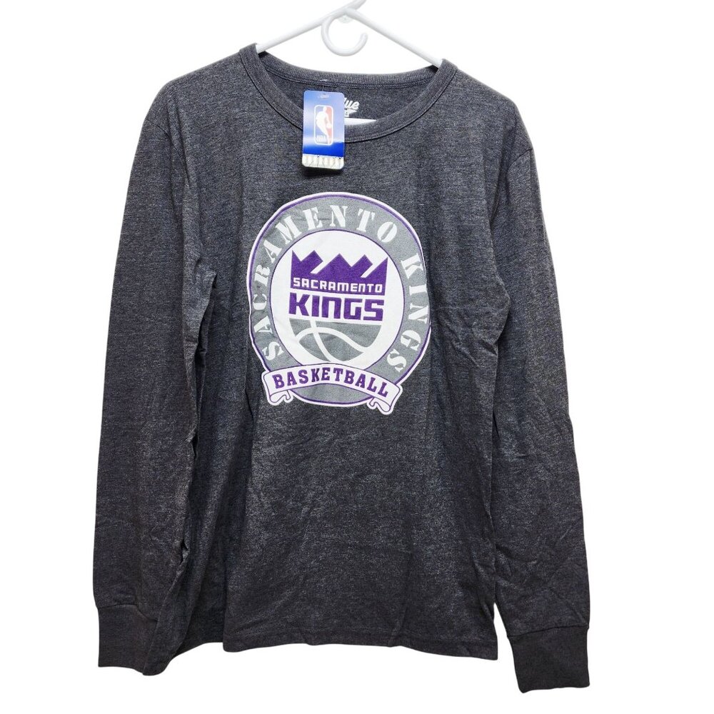 Sacramento Kings Long Sleeve Charcoal Mens T-Shirt By Blue 84 Size S
